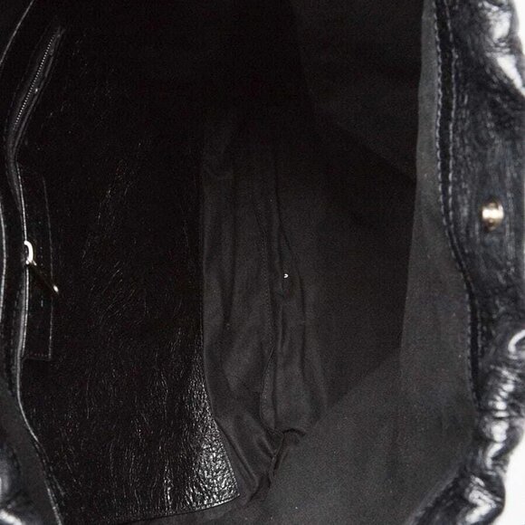 Balenciaga Black Leather Arena Drawstring Backpack Bag - Picture 8 of 10